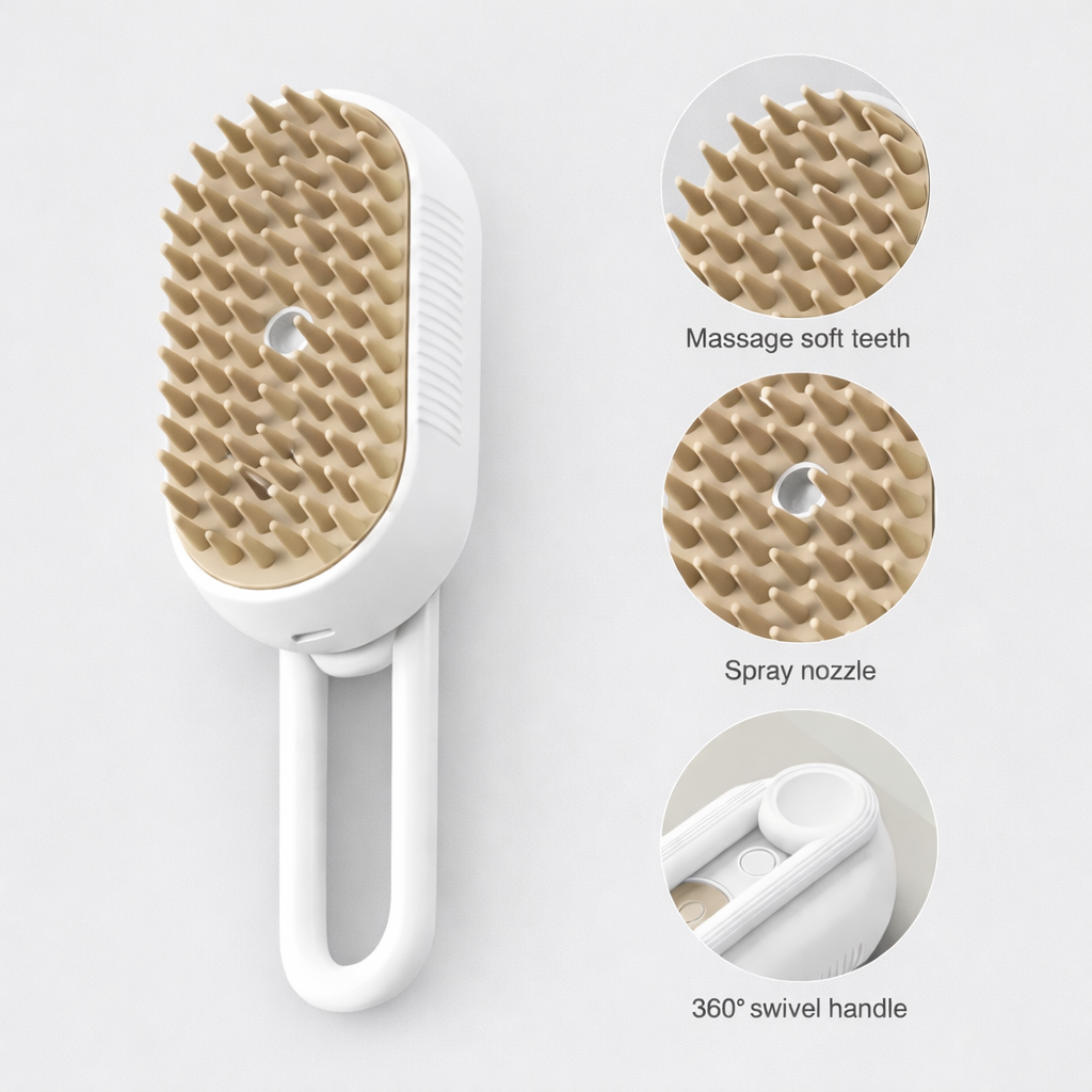 3-in-1 Steamy Pet Brush
