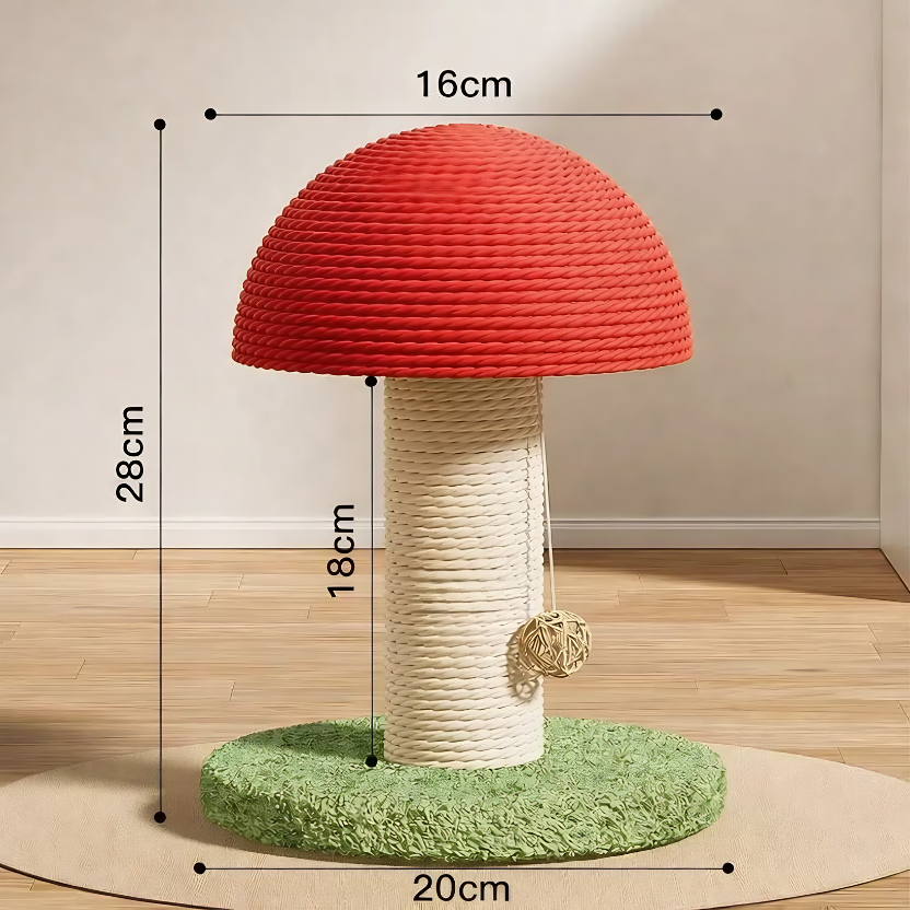 Mushroom & Carrot Cat Scratching Post