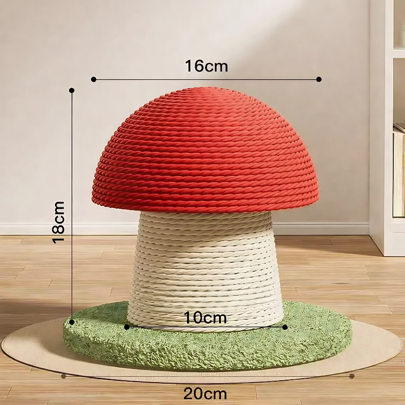 Mushroom & Carrot Cat Scratching Post